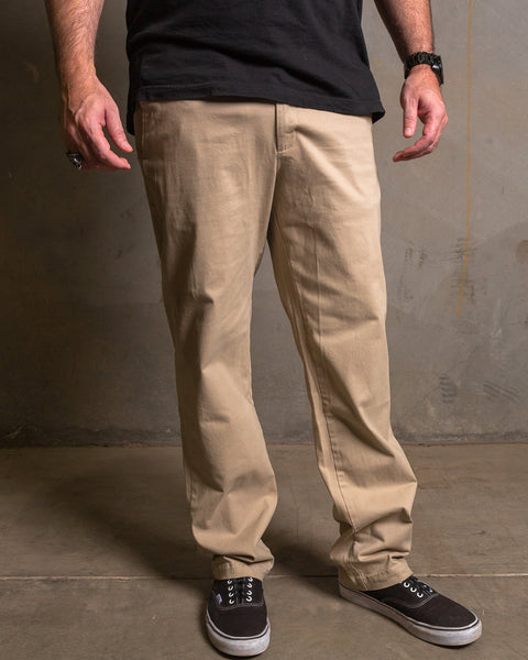 Dixxon  Men's Chino Stretch Pants - Khaki - Foundry