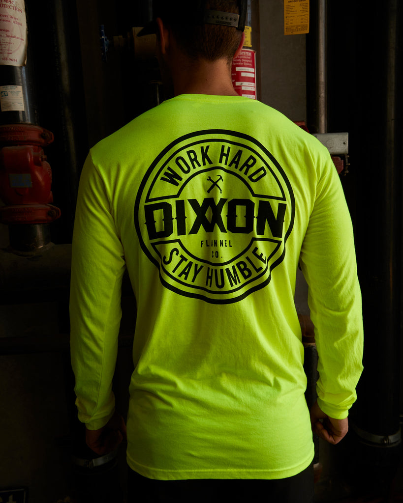 Corpo Hi Vis Long Sleeve T-Shirt - Yellow - Dixxon Flannel Co.