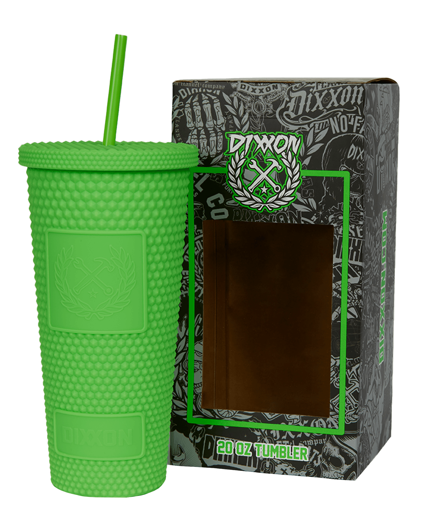 Studded Tumbler- Neon Green