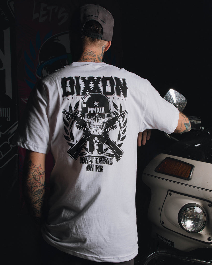 Don't Tread on Me T-Shirt - White - Dixxon Flannel Co.