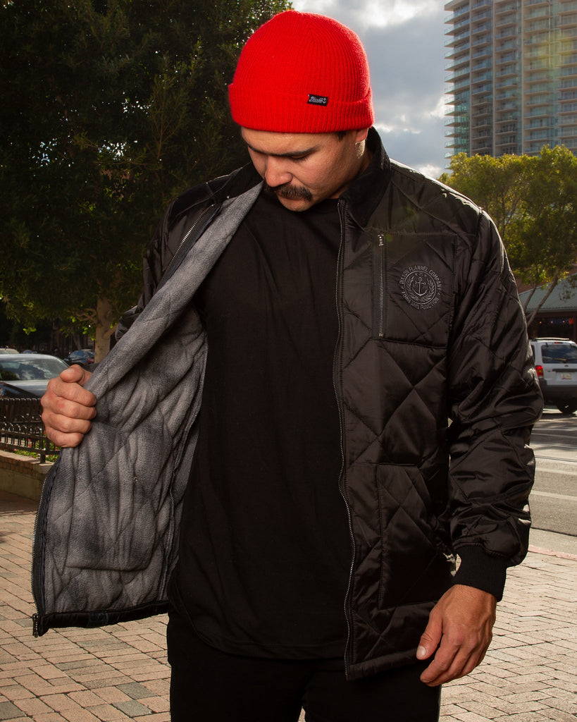 Midnight Diamond Stitch Quilted Jacket - Dixxon Flannel Co.