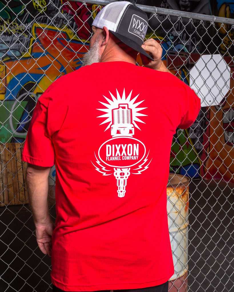 Spark Up T-Shirt - Red & White - Dixxon Flannel Co.