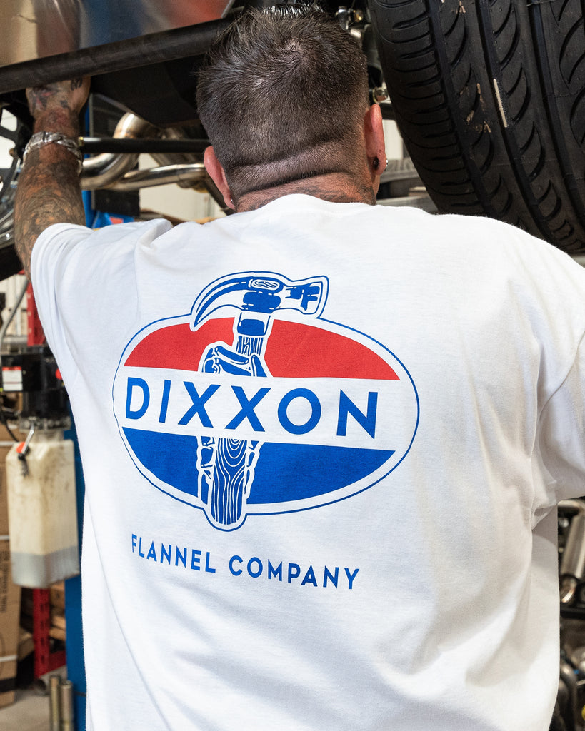 Standard T-Shirt - White, Red, & Blue - Dixxon Flannel Co.