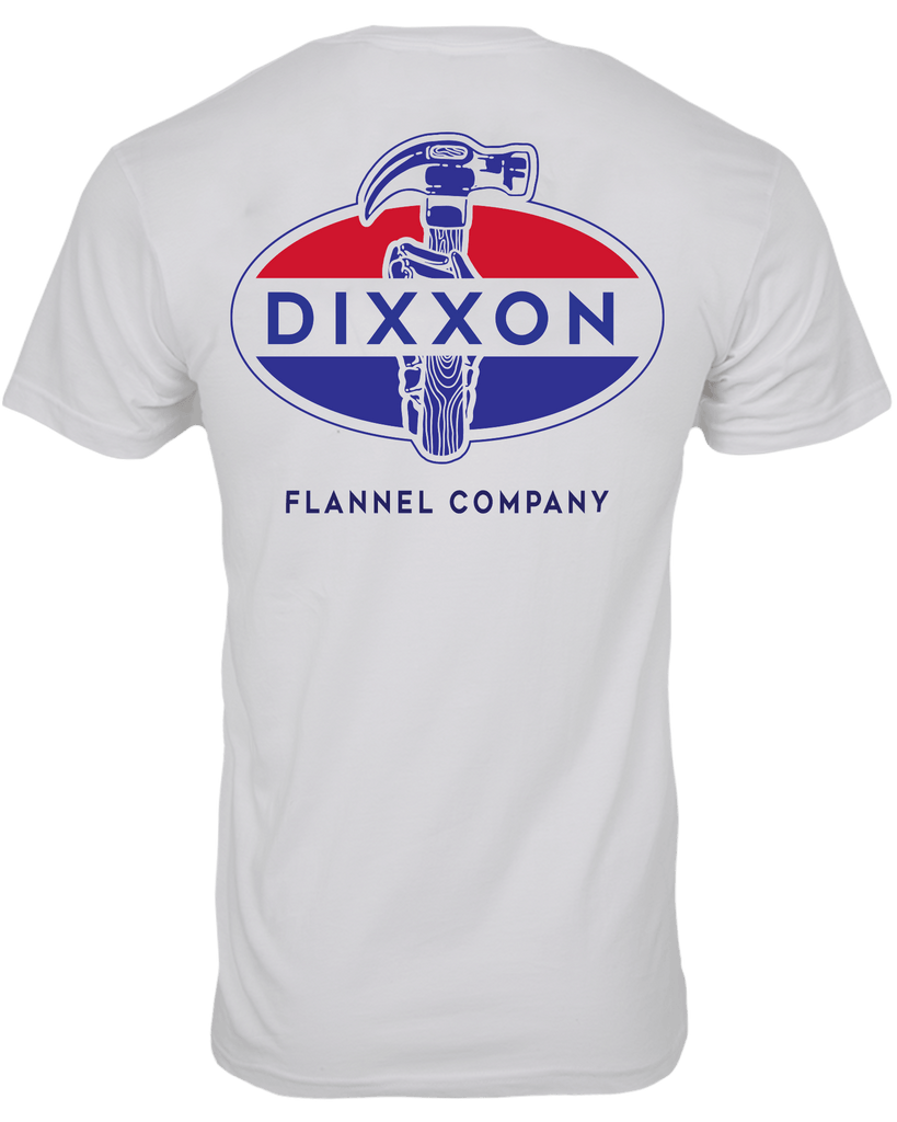 Standard T-Shirt - White, Red, & Blue - Dixxon Flannel Co.