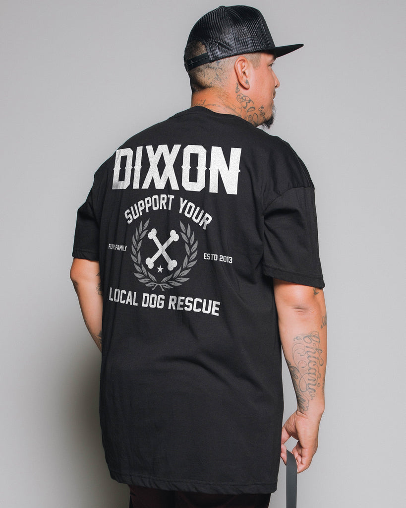 Support Your Local Dog Rescue T-Shirt - Black - Dixxon Flannel Co.