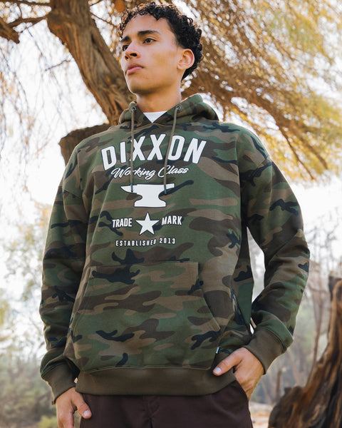 White Working Class TM Pullover Hoodie Camo