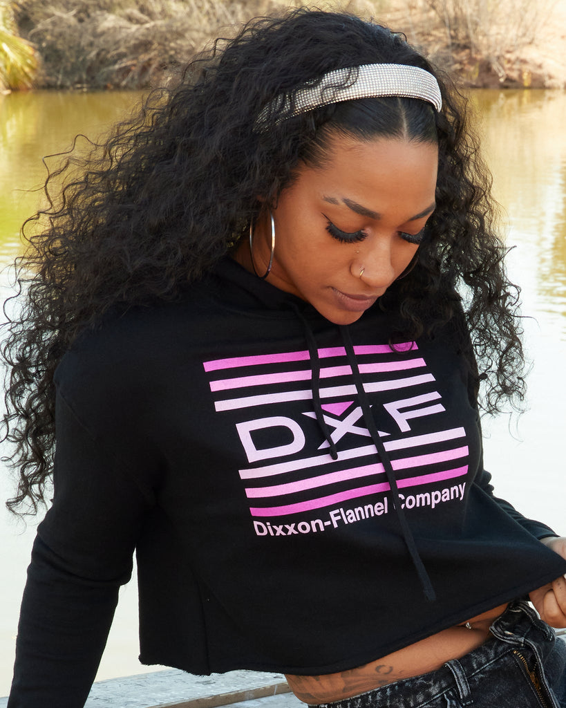 Women's Streamline Crop Pullover Hoodie - Pink - Dixxon Flannel Co.