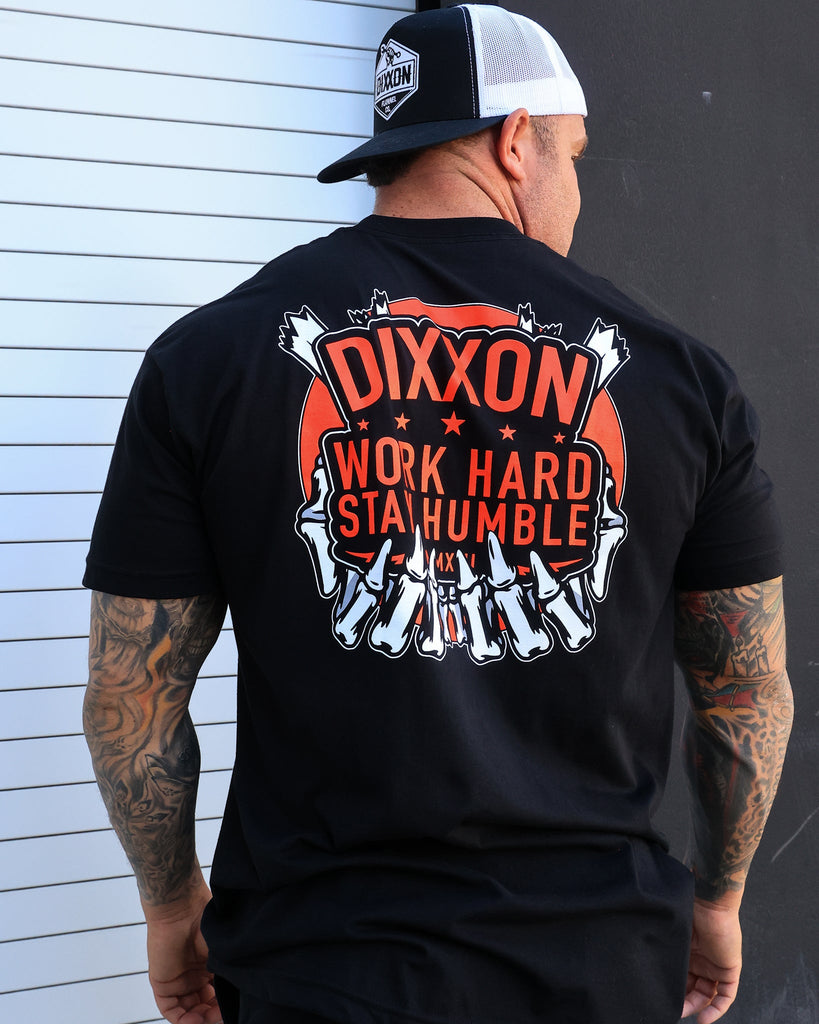 Work Hard T-Shirt - Black & Red - Dixxon Flannel Co.