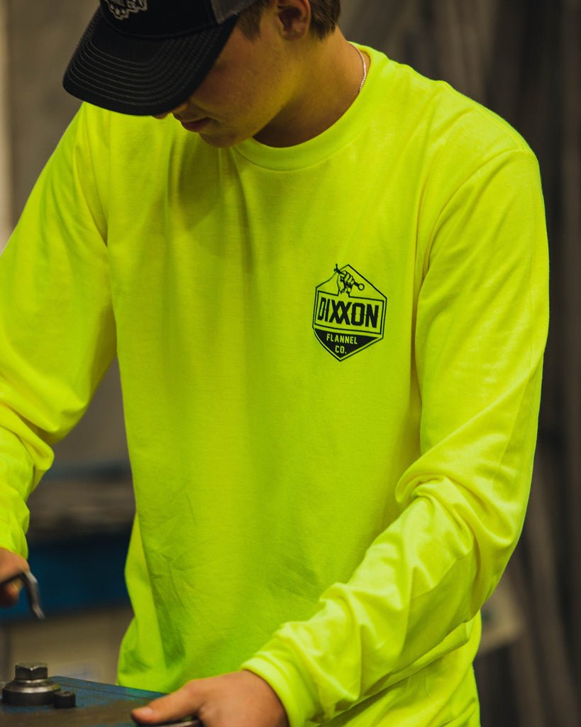 Working Class Hi Vis Long Sleeve T-Shirt - Safety Yellow - Dixxon Flannel Co.